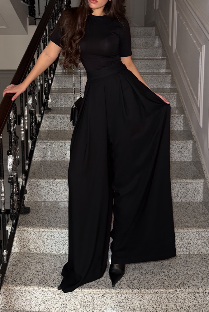 Pantalon Palazzo Élégance Royale